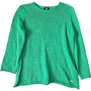 Jones New York Signature Women's Knit Sweater - Teal Green